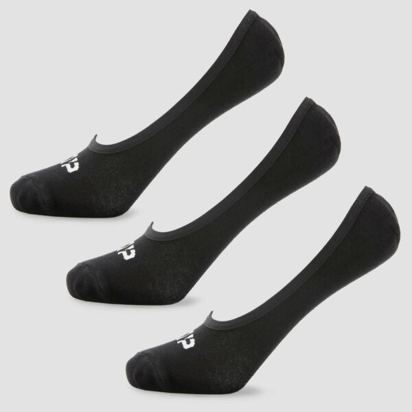 Calcetines invisibles Essentials para hombre de MP - Negro (pack de 3) - UK 9-12