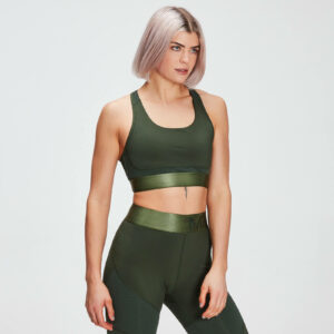 Sujetador deportivo Textured Adapt para mujer de MP - Verde oscuro - XXS