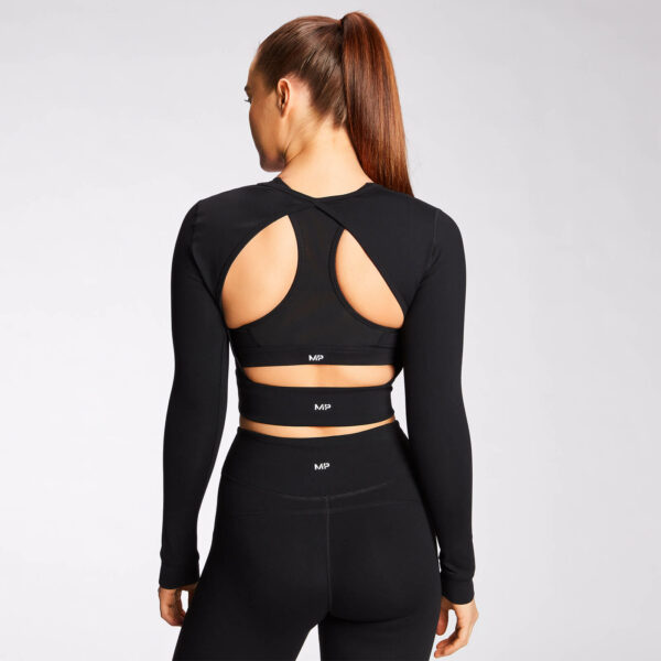 Top de manga larga Power para mujer de MP - Negro - XXS