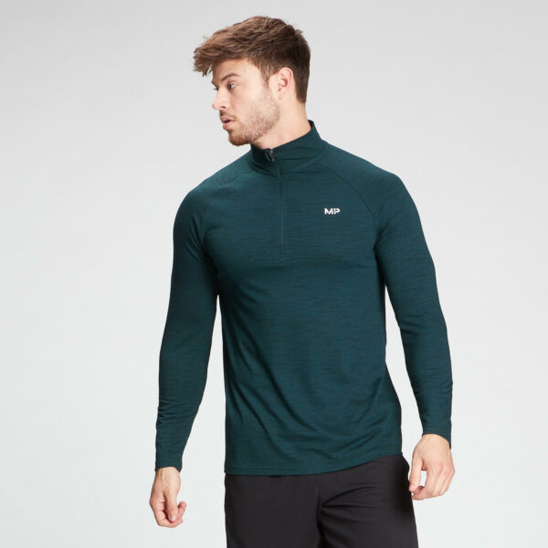 MP Men's Performance 1/4 Zip Top - Deep Teal Marl - L