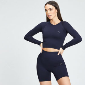 Top de manga larga y sin costuras Shape para mujer de MP - Azul marino - XS