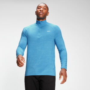 MP Men's Performance 1/4 Zip Top - Bright Blue Marl - S