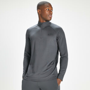 MP Men's Linear Line Graphic Essentials Training 1/4 Zip - Gun Metal - M