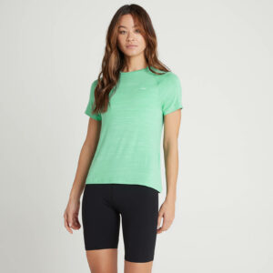 Camiseta Performance Training para mujer de MP - Verde hielo jaspeado con motas blancas - XXS