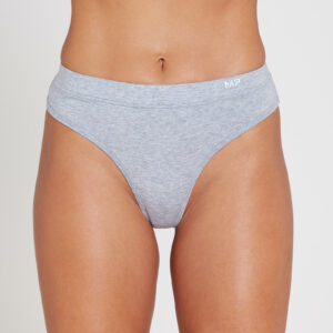 MP Women's Cotton Thong - Grey Marl - XS