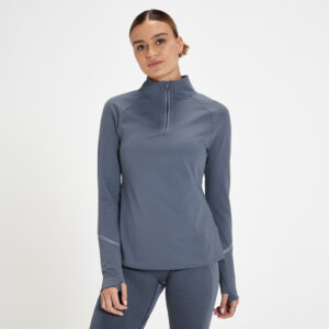 Camiseta reflectante con cremallera de 1/4 Velocity Ultra para mujer de MP - Azul sombra - XXS