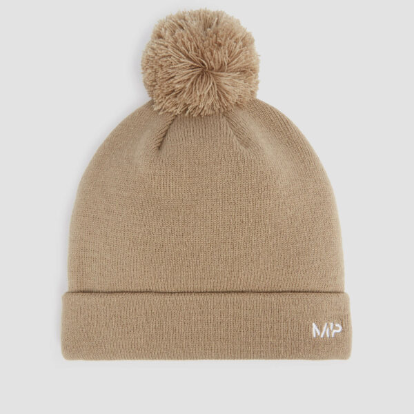 Gorro con pompón de MP - Marrón grisáceo