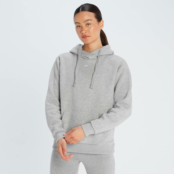 Sudadera con capucha y bolsillo canguro Essentials para mujer de MP - Gris jaspeado - XXS